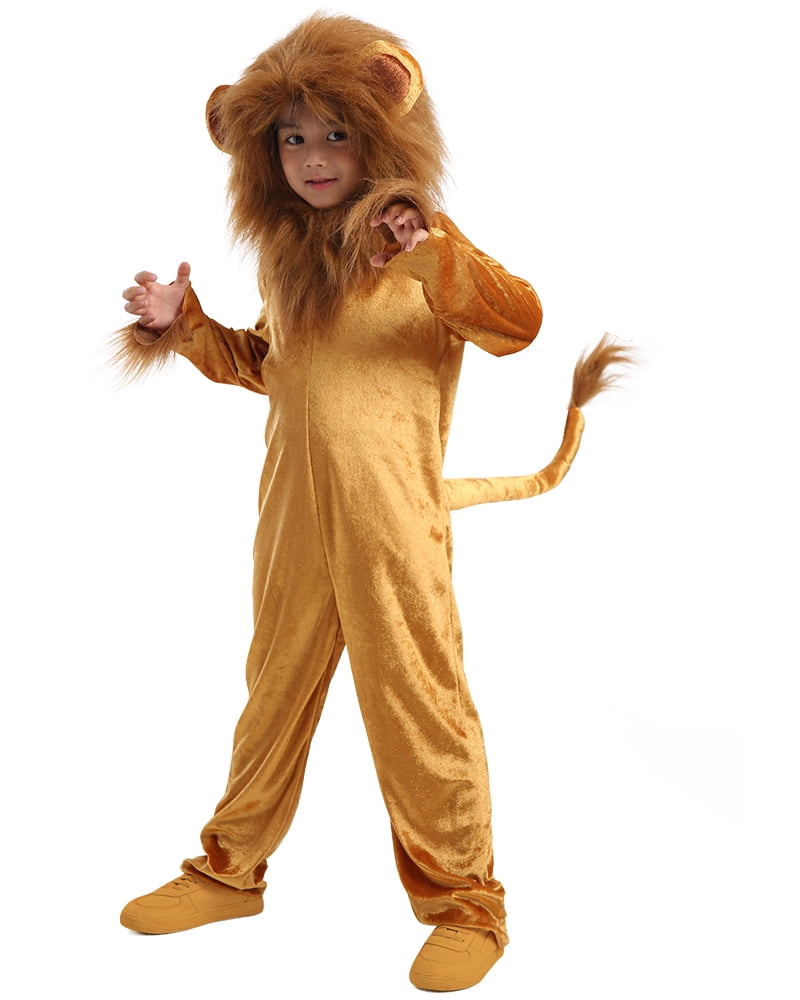 Seasons Child Lion Costume Animal Pretend Cosplay Costume,Size (10-12 Years)