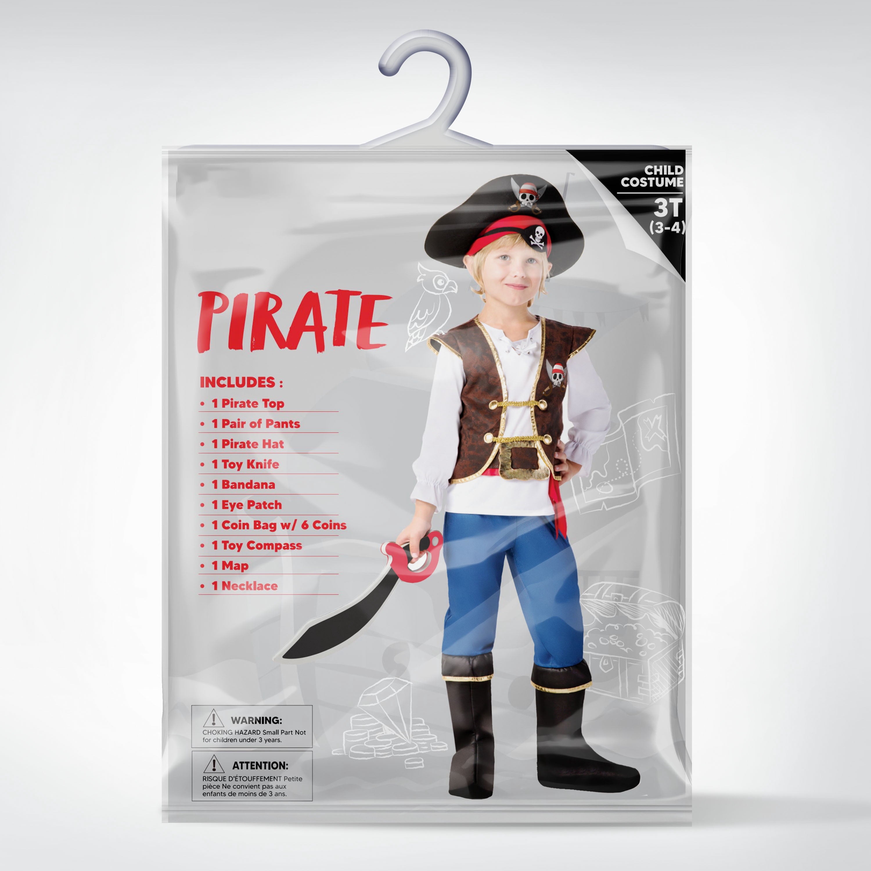  Halloween Pirate Costume for Kids, Boys Pirate Costume Set, Pirate Accessories Costume for Toddler Themed Party Cosplay Dress Up