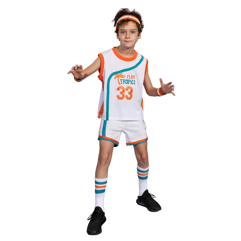 Jackie Moon 33 Basketball Jersey Flint Tropics Kids Complete Set Halloween Costume Cosplay (2)