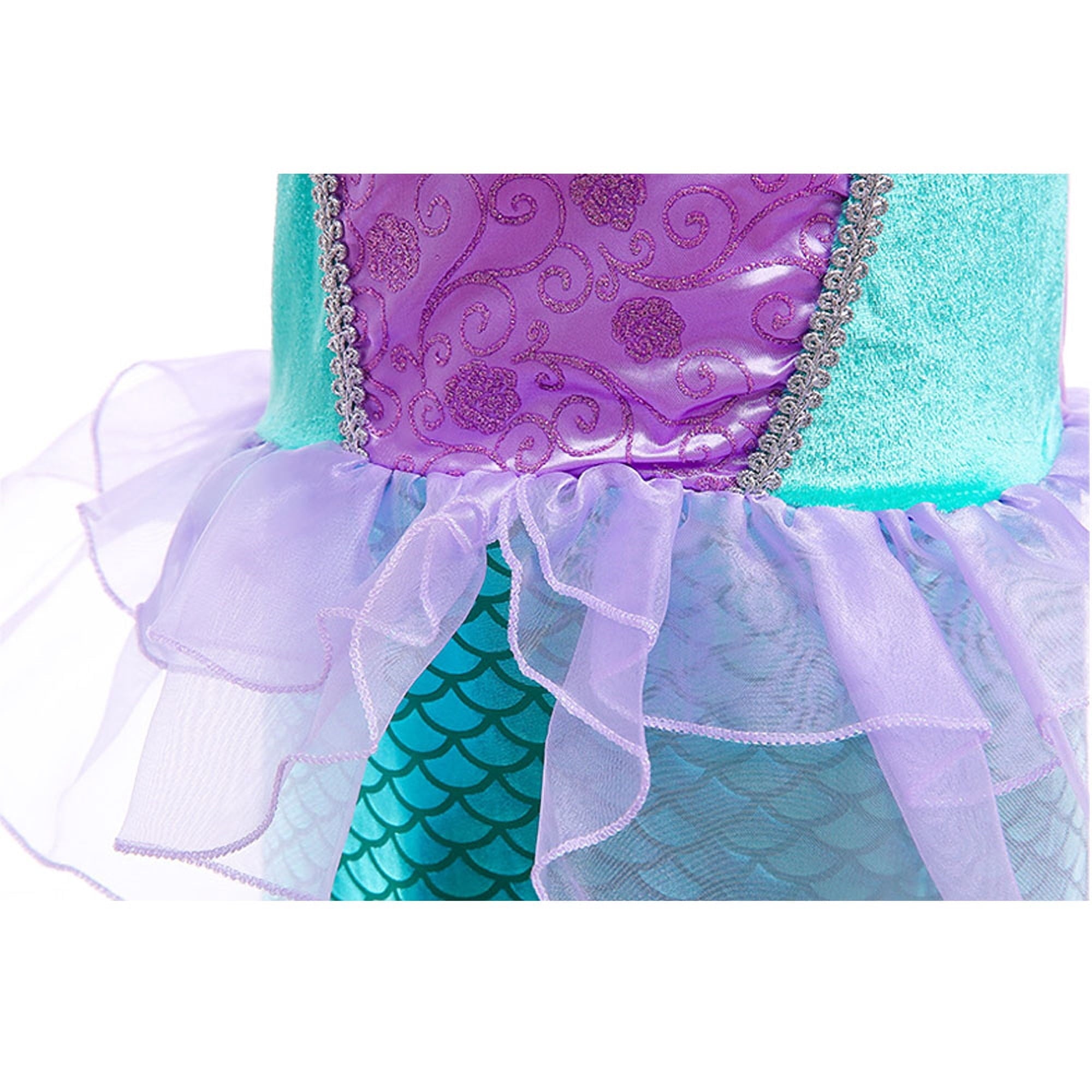 Mermaid Costume for Girls Halloween Birthday Princess Toddler Kids Costumes Mermaid Dress