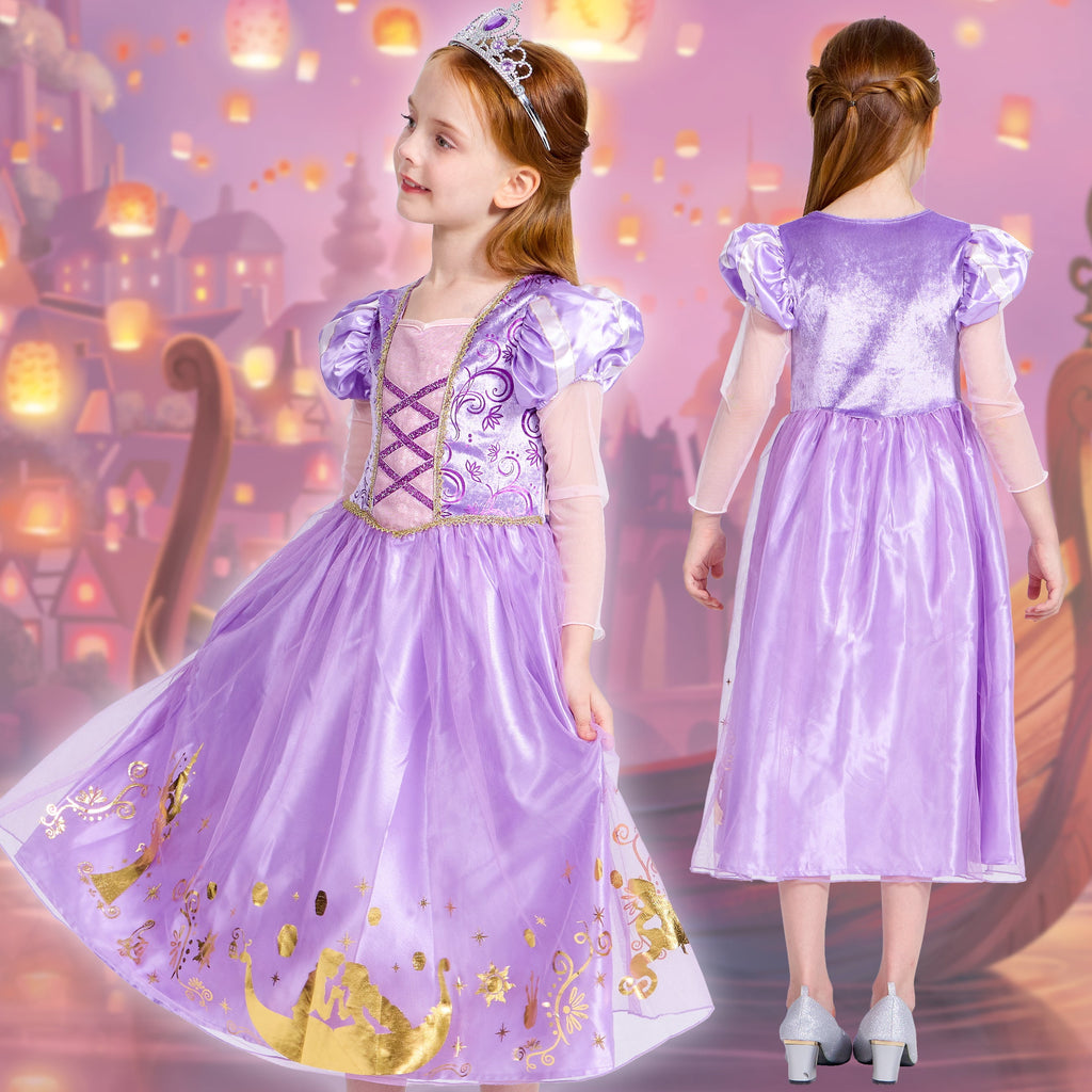 Girls Princess Dress up Clothes, 3Pack Princess Costume Trunk for Kids Pretend Play Christmas Birthday Gift