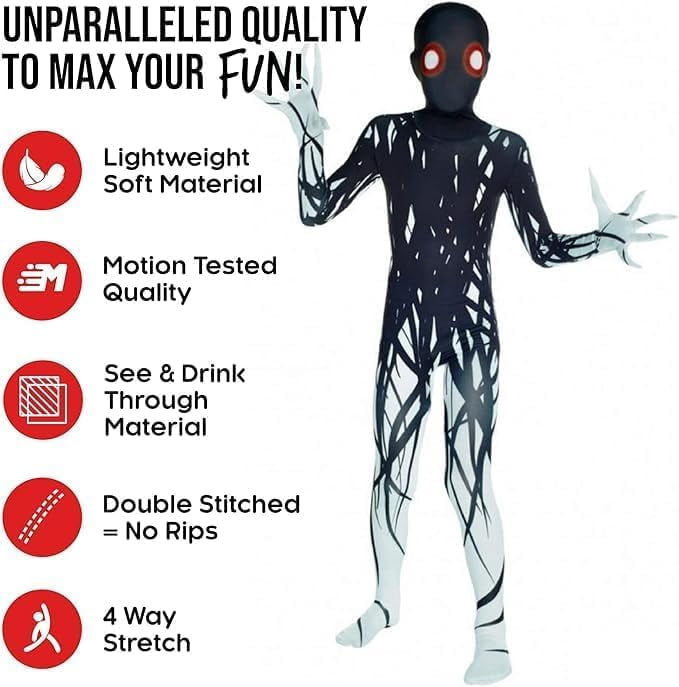 suits Kids Zalgo suit Boys Girls Creepepasta Scary Halloween Costume Halloween Black S