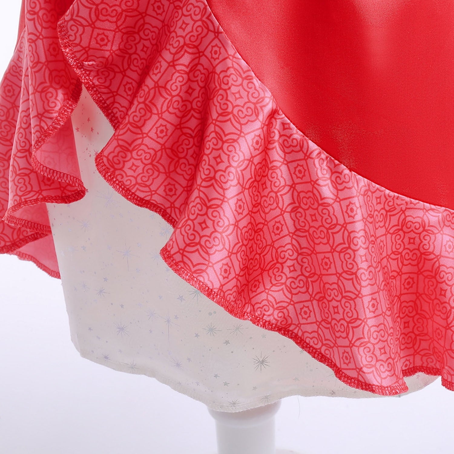  Girls Princess Red Dress Birthday Halloween Party Fancy-Dress Costume for Kids 2-12 Years