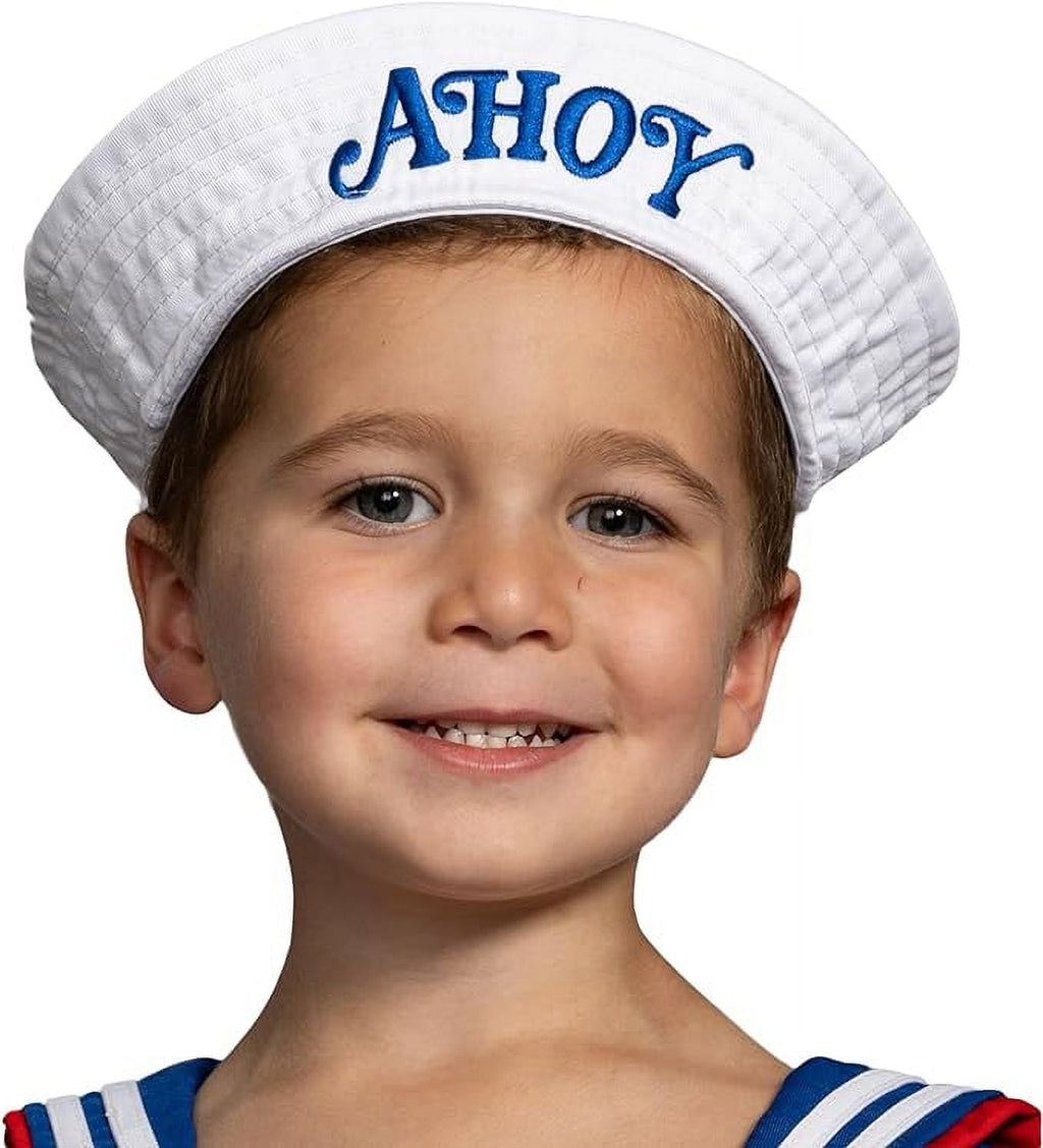 Scoops Ahoy Ice Cream Shop Sailor Kids Costume Set Children Halloween Cosplay (10/12)