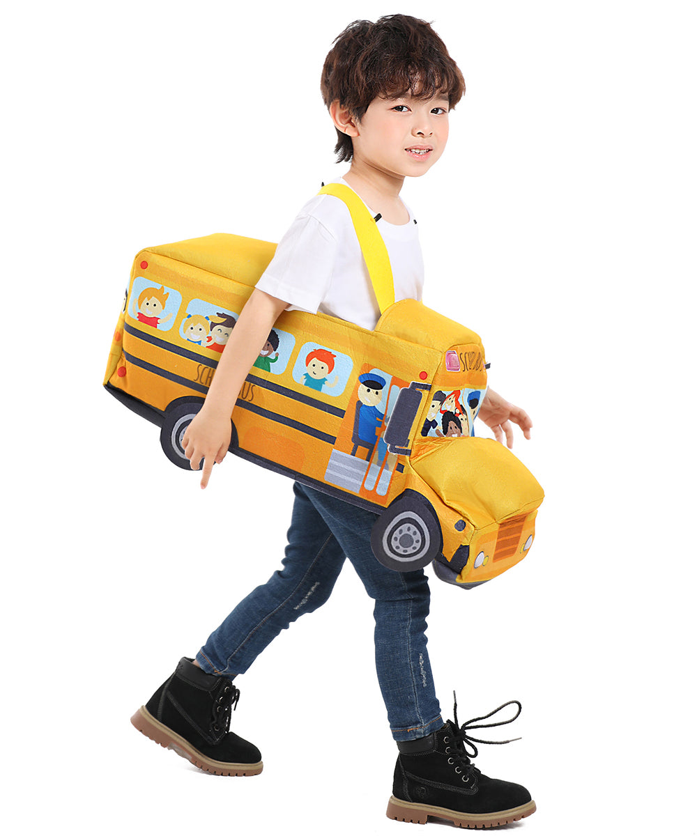 Seasons Halloween Costume Light And Sound School Bus Costume for 3-5 years Child