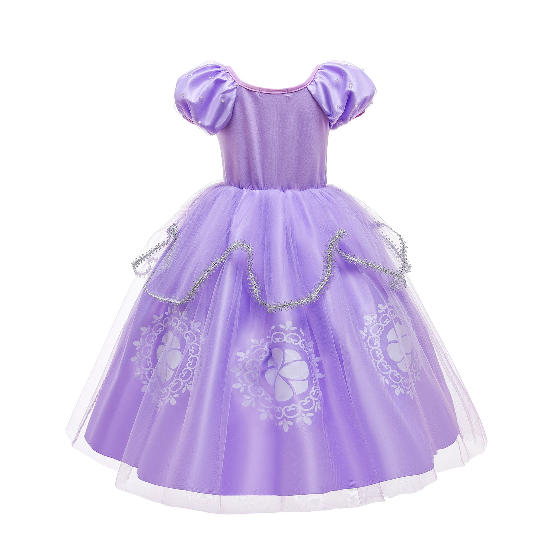 Little Girls Sofia Princess Costume Birthday Christmas Party Halloween Cosplay Fancy Dress Up Outfits w/Accessories