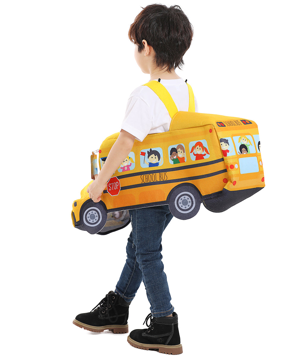 Seasons Halloween Costume Light And Sound School Bus Costume for 3-5 years Child