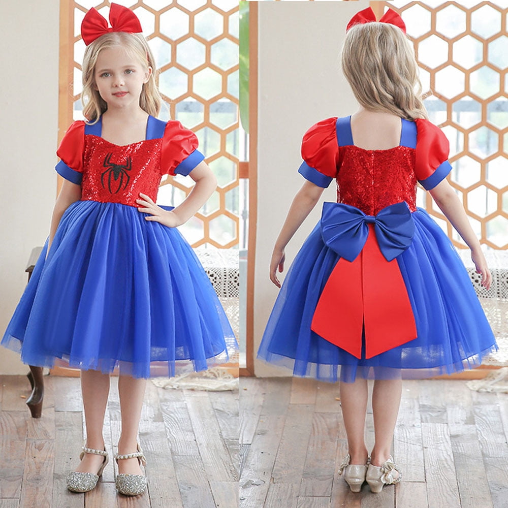  Girls Sequins Tulle Dress Kids Birthday Halloween Party cosplay Costume