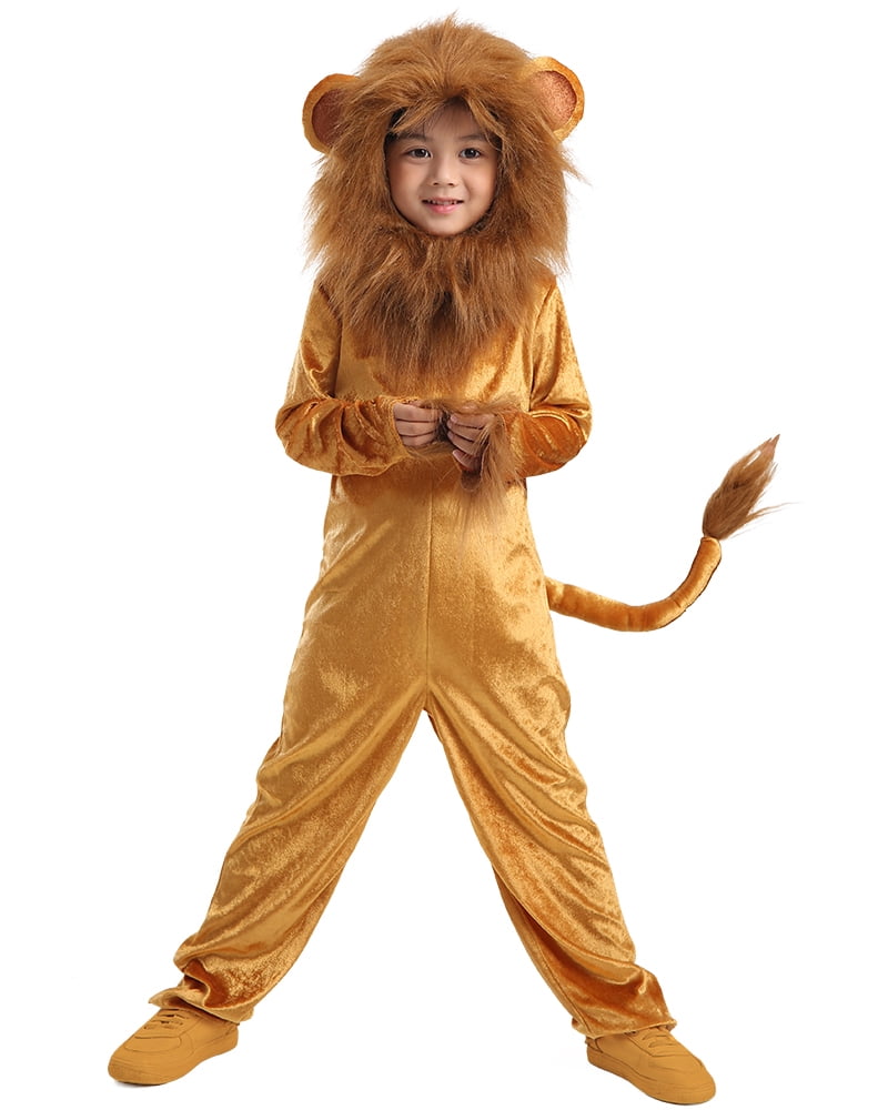 Seasons Child Lion Costume Animal Pretend Cosplay Costume,Size (10-12 Years)