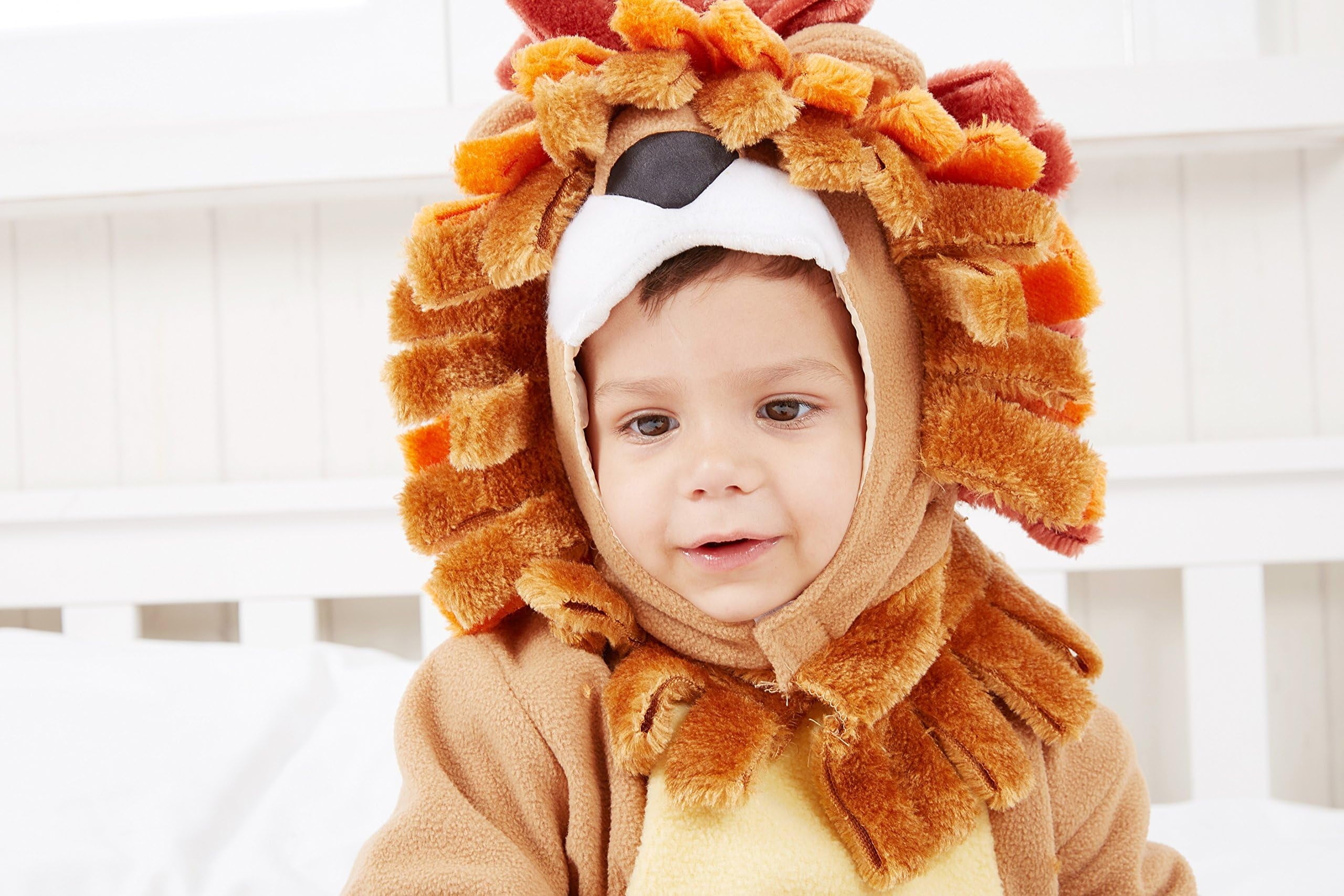  Baby Lion Costume with Toy Zebra for Infant, Halloween Animal Themed Party Role Playing Cosplay 18-24 Months
