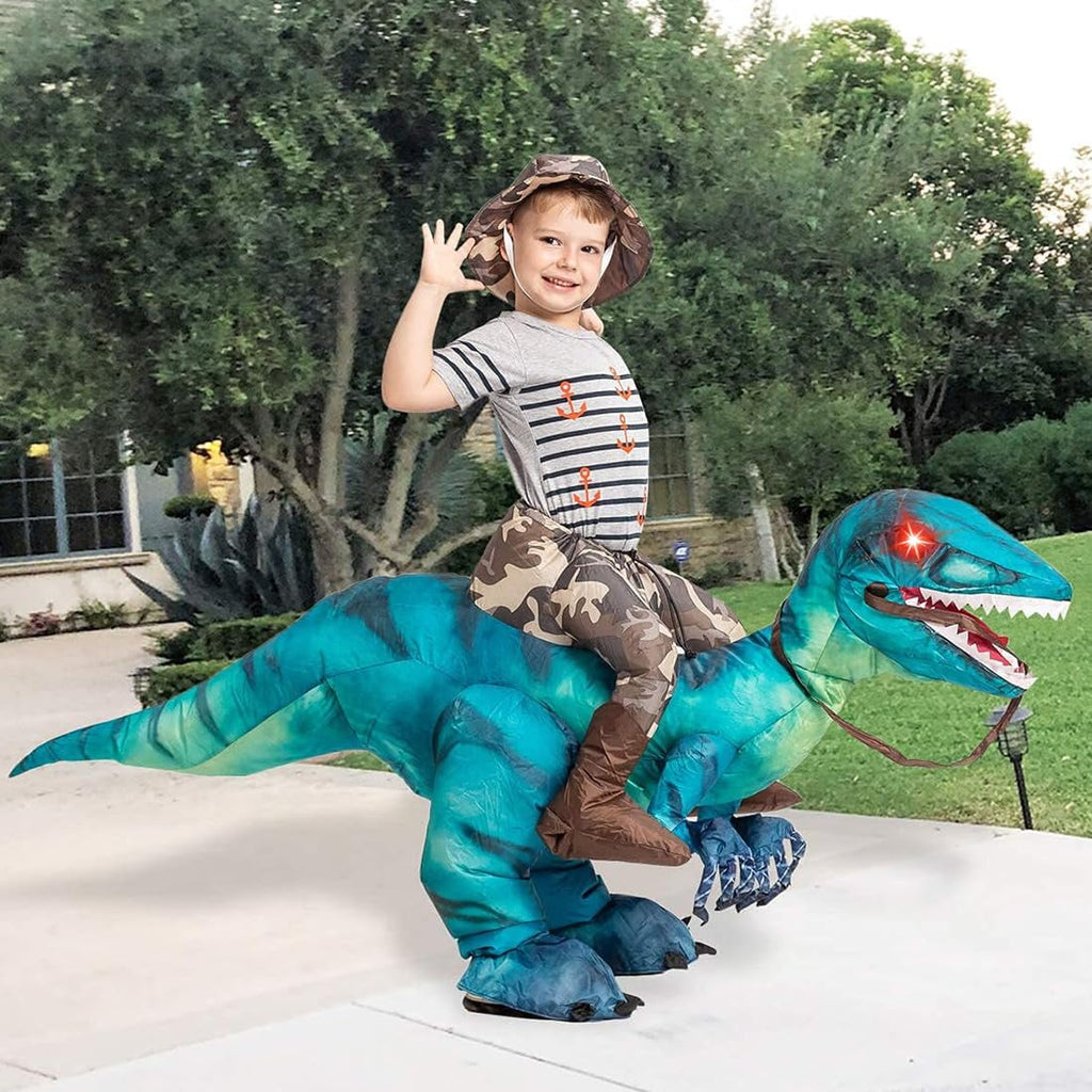  36 inch Inflatable Dinosaur Costume for Kids, Funny Halloween Costumes for Boys Girls Kids Inflatable Costume, Blow Up Dinosaur Costume for Halloween Party Cosplay