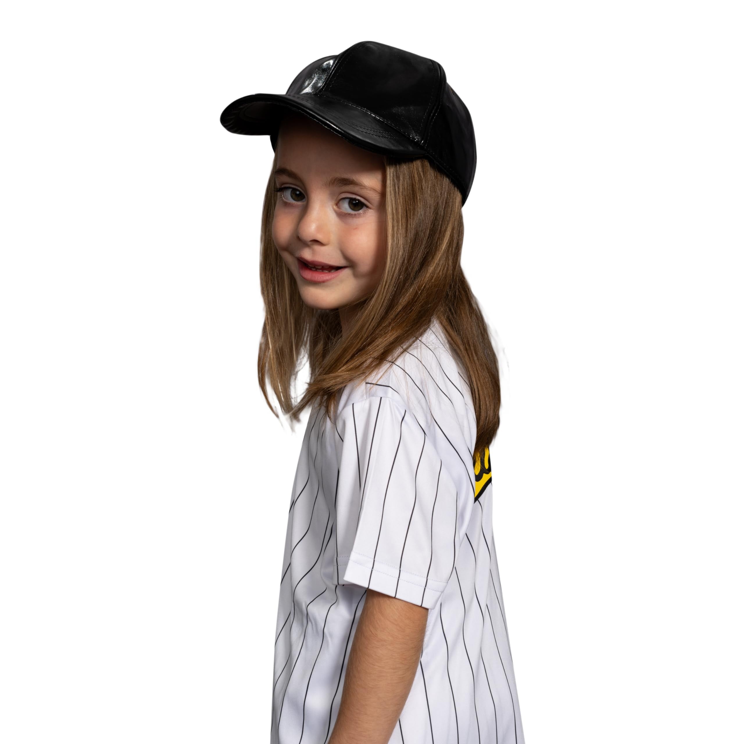 Warriors Baseball Team Pinstriped Jersey Pants and Hat Kids Halloween Costume Set