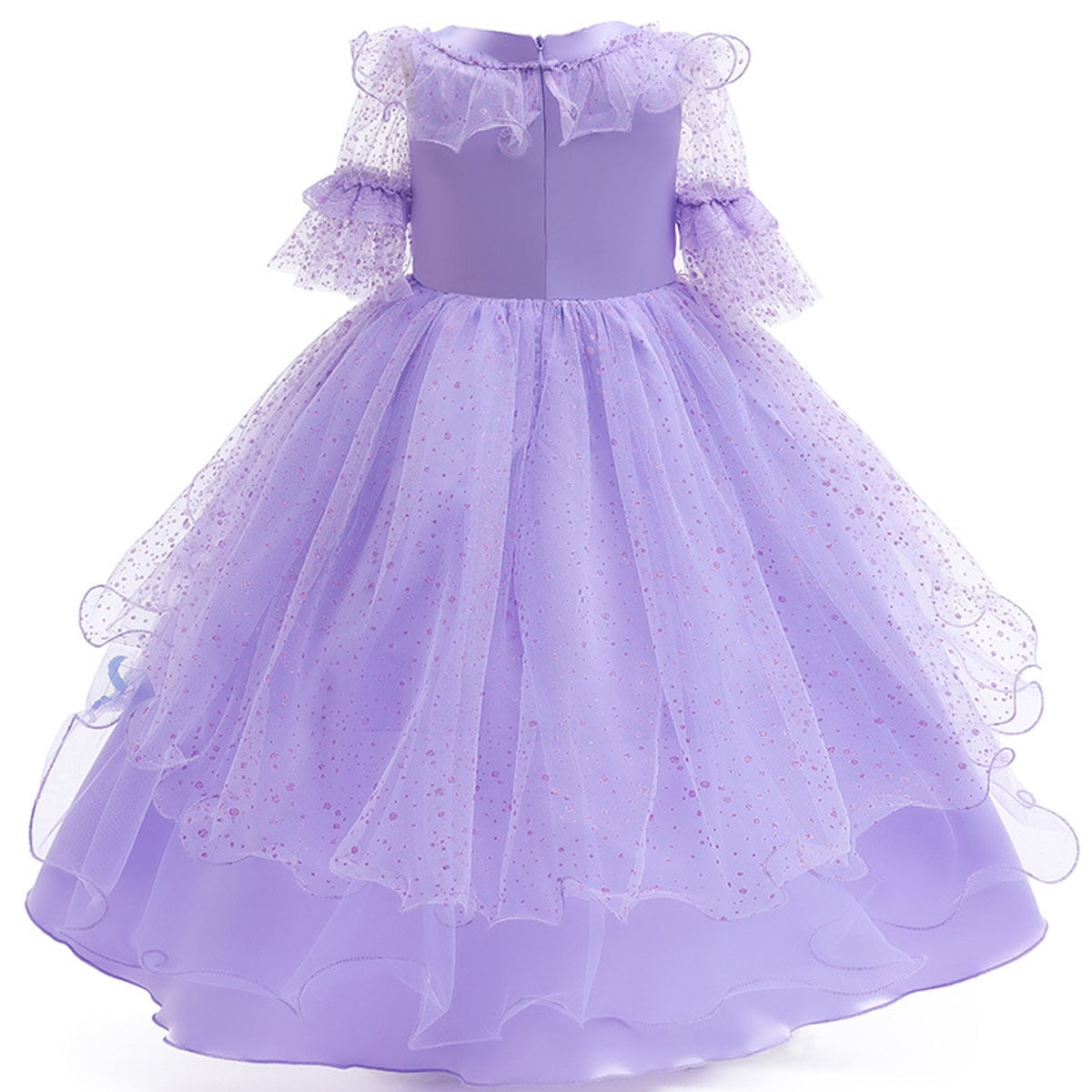 Girls Magical Floral Princess Halloween Costume Dress Kids Birthday Christmas Dress Up
