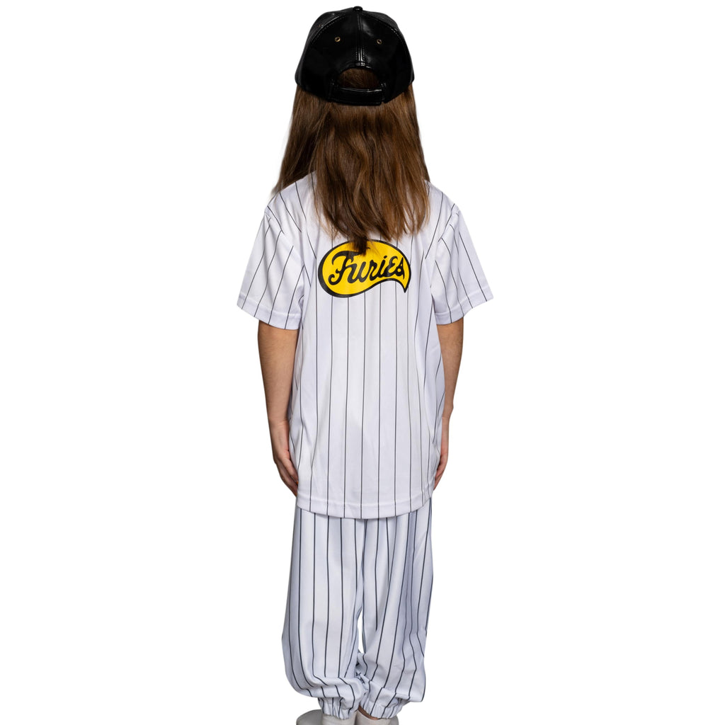Warriors Baseball Team Pinstriped Jersey Pants and Hat Kids Halloween Costume Set