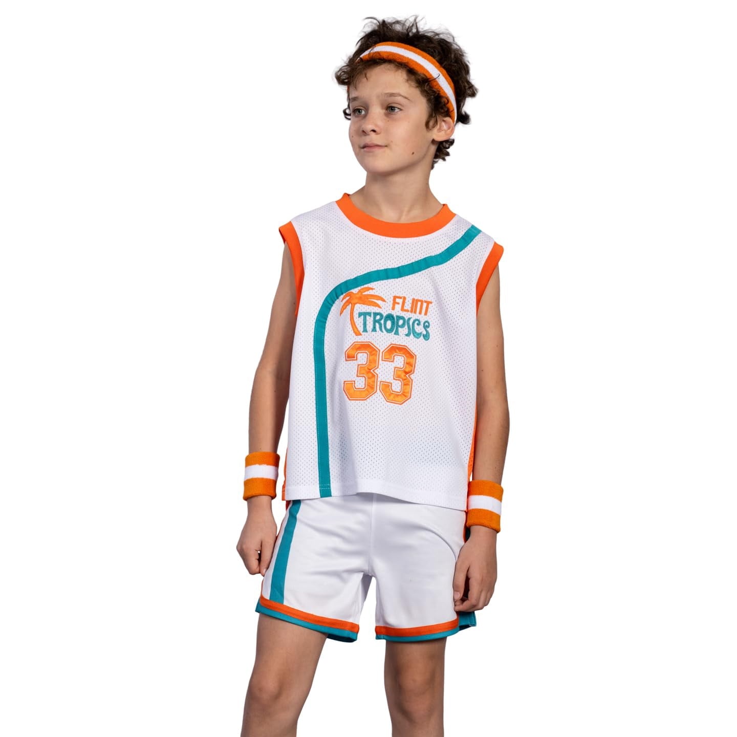 Jackie Moon 33 Basketball Jersey Flint Tropics Kids Complete Set Halloween Costume Cosplay (2)