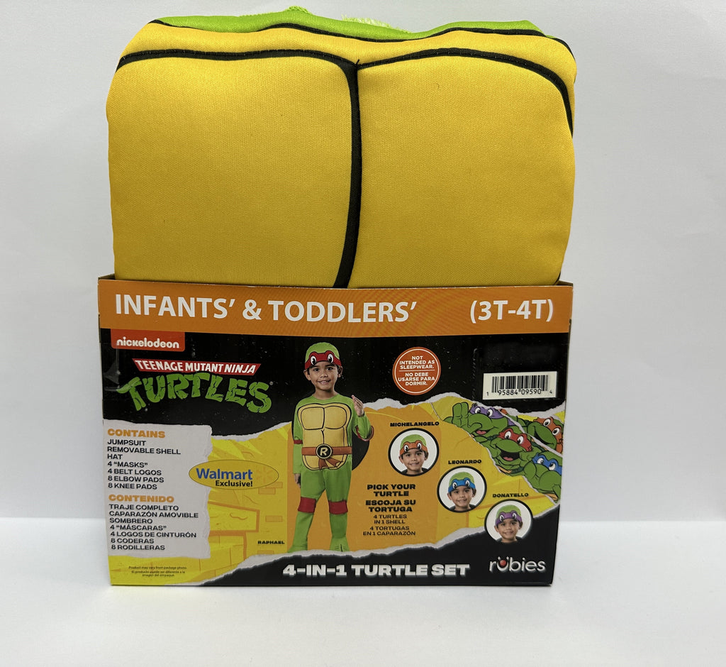 Teenage Mutant Ninja Turtles 4-in-1 Halloween Costume for Toddler, Size 4T, by 