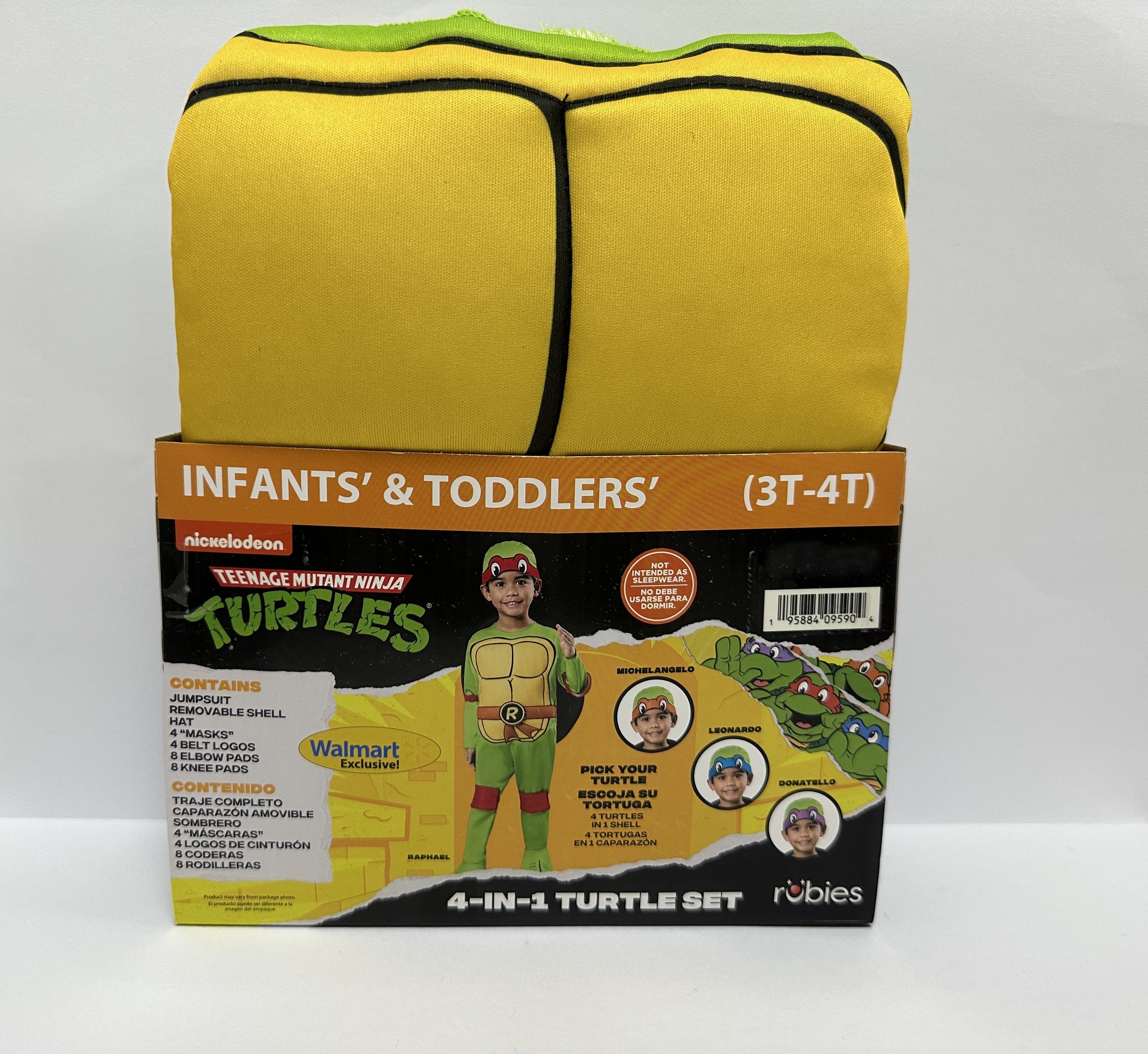Teenage Mutant Ninja Turtles 4-in-1 Halloween Costume for Toddler, Size 4T, by 