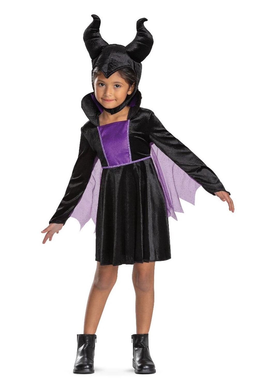  Toddler Girls' Disney's Maleficent Classic Dress Costume - Size 3T-4T - Black