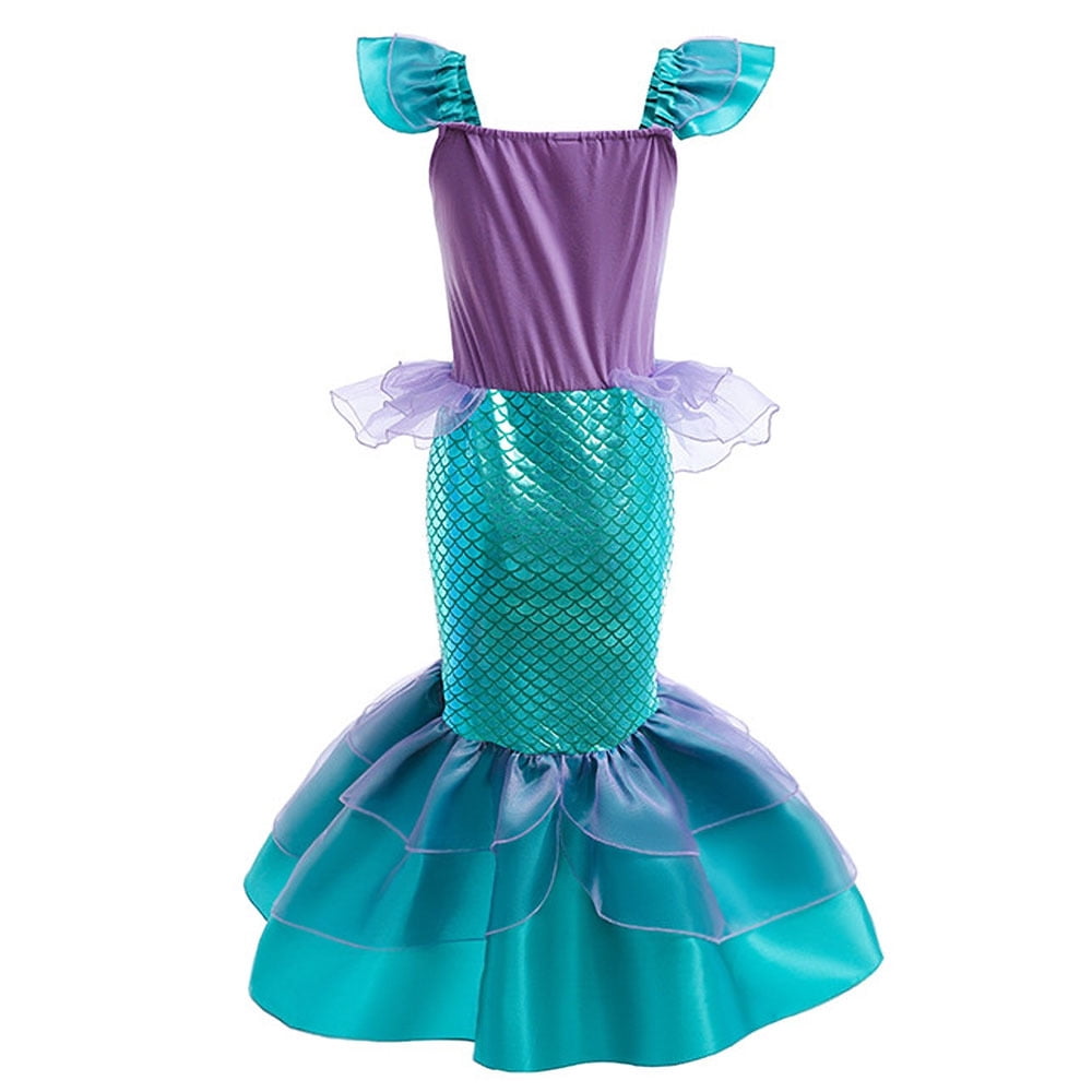 Mermaid Costume for Girls Halloween Birthday Princess Toddler Kids Costumes Mermaid Dress